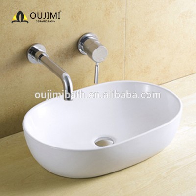 Special design porcelain top mounted basin taps without overflow hole