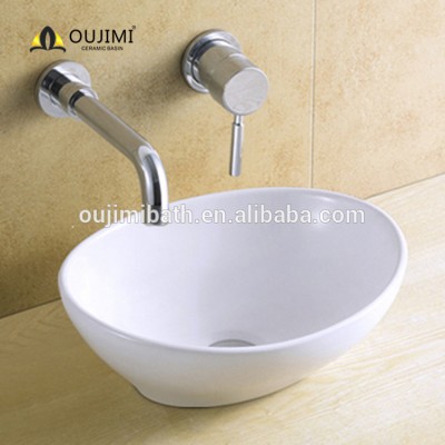 Small bathroom Home first choice single hole ceramic oval shaped basin sink toilet